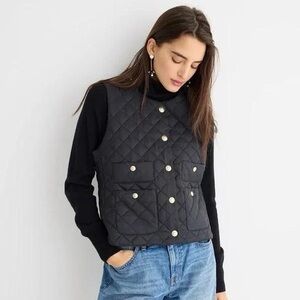Jcrew quilted puffer vest - small